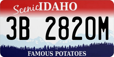ID license plate 3B2820M