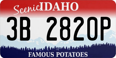 ID license plate 3B2820P