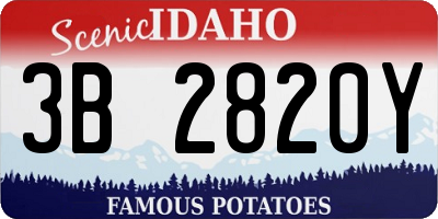 ID license plate 3B2820Y