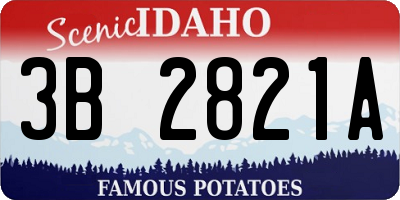 ID license plate 3B2821A