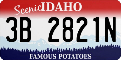 ID license plate 3B2821N