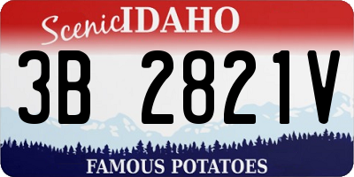ID license plate 3B2821V