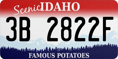 ID license plate 3B2822F