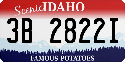 ID license plate 3B2822I