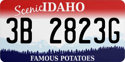 ID license plate 3B2823G