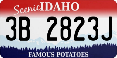 ID license plate 3B2823J