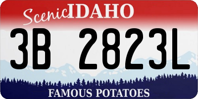 ID license plate 3B2823L