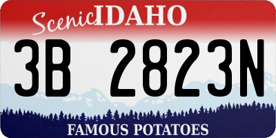 ID license plate 3B2823N
