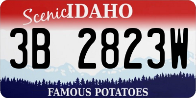 ID license plate 3B2823W
