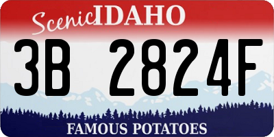 ID license plate 3B2824F