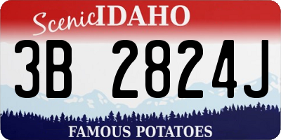 ID license plate 3B2824J