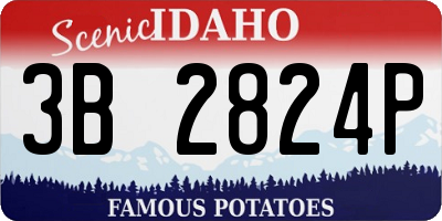 ID license plate 3B2824P