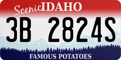 ID license plate 3B2824S