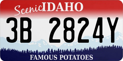 ID license plate 3B2824Y
