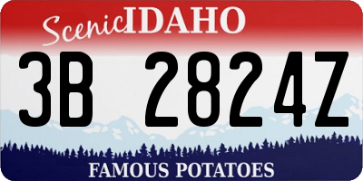 ID license plate 3B2824Z