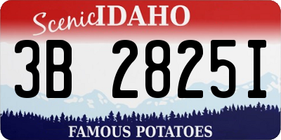 ID license plate 3B2825I