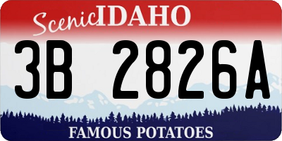 ID license plate 3B2826A