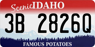 ID license plate 3B2826Q
