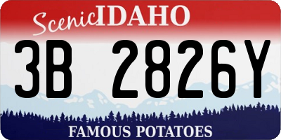 ID license plate 3B2826Y