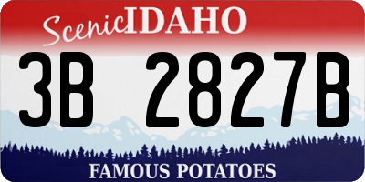 ID license plate 3B2827B