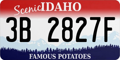 ID license plate 3B2827F
