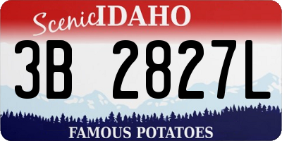 ID license plate 3B2827L