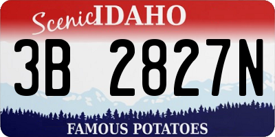 ID license plate 3B2827N