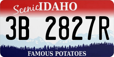 ID license plate 3B2827R