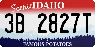 ID license plate 3B2827T