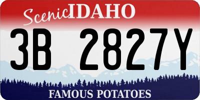 ID license plate 3B2827Y