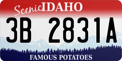 ID license plate 3B2831A