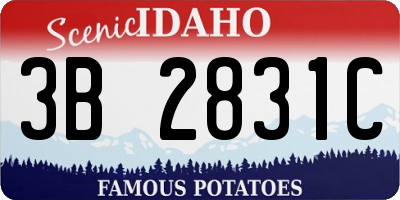 ID license plate 3B2831C