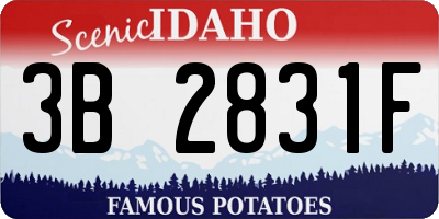 ID license plate 3B2831F