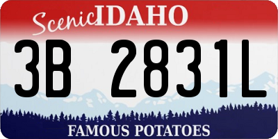 ID license plate 3B2831L