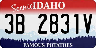 ID license plate 3B2831V