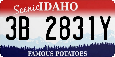 ID license plate 3B2831Y