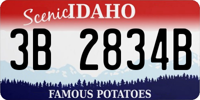 ID license plate 3B2834B