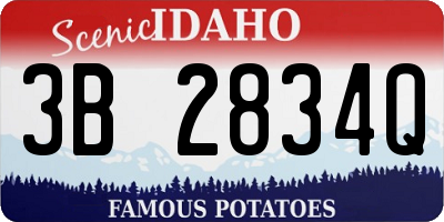 ID license plate 3B2834Q