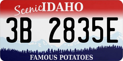 ID license plate 3B2835E