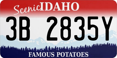 ID license plate 3B2835Y