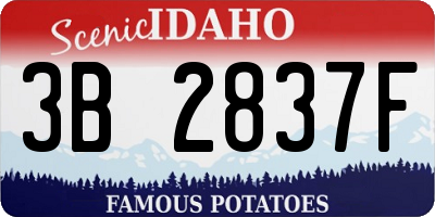 ID license plate 3B2837F