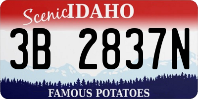 ID license plate 3B2837N