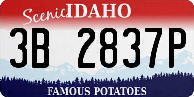 ID license plate 3B2837P