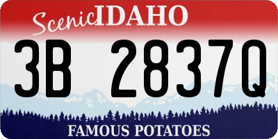 ID license plate 3B2837Q