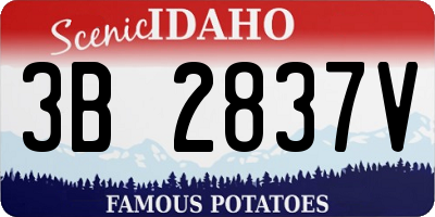 ID license plate 3B2837V