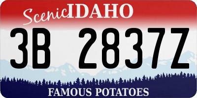ID license plate 3B2837Z