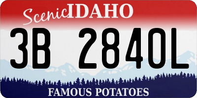 ID license plate 3B2840L