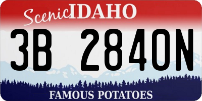 ID license plate 3B2840N