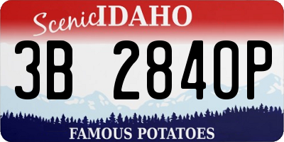 ID license plate 3B2840P