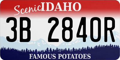 ID license plate 3B2840R